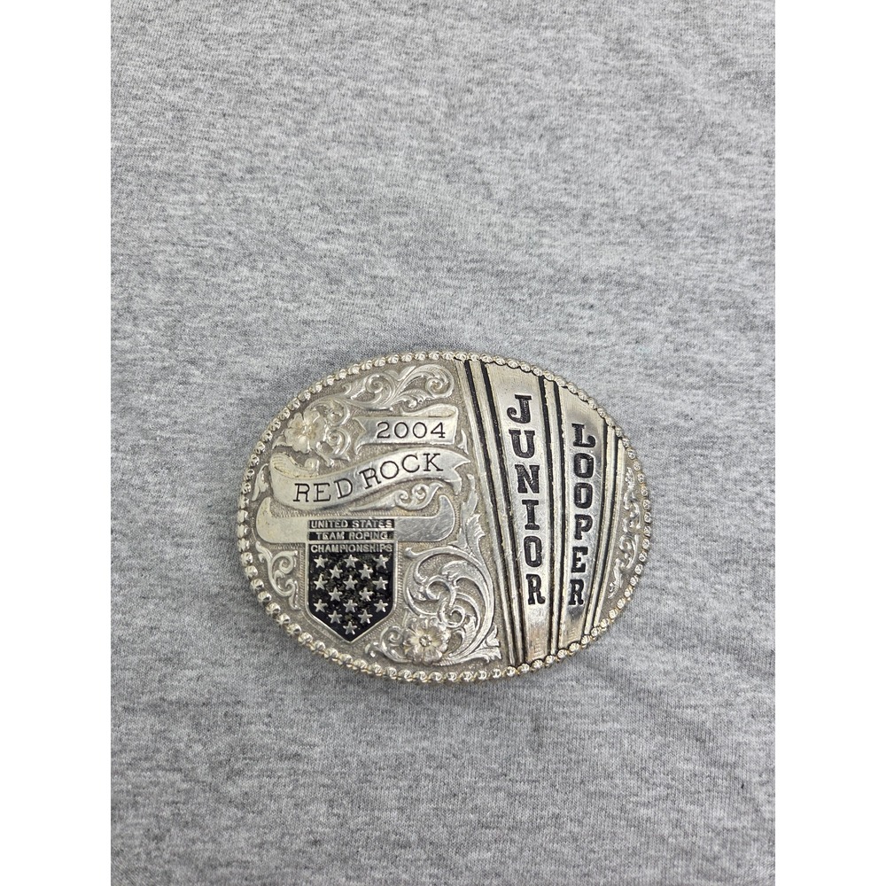 Very Rare Gist USTRC 2004 US Team Roping Junior Looper Champion Trophy Buckle